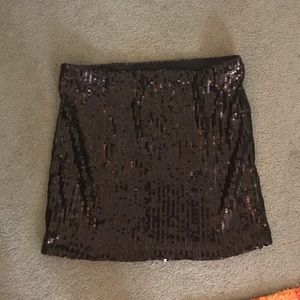 Mini Black Sequin Skirt